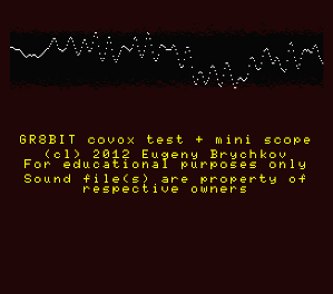 COVOX.COM running on BlueMSX