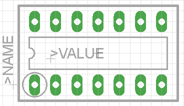 Creating DIL14 package, step 6