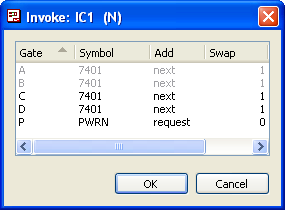 Invoke gate dialog